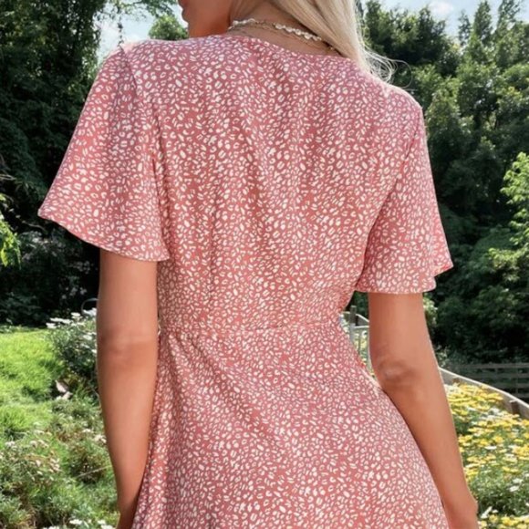 Pink Side Wrap Dress - Picture 3 of 3